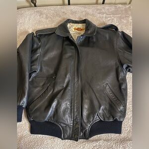 Mens Vintage Fight Club Leather Bomber Jacket. Great condition.sz M
